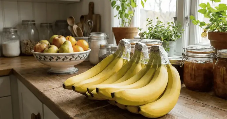 Plastikowa folia na końcówkach bananów? Ten prosty trik zatrzyma ich szybsze dojrzewanie