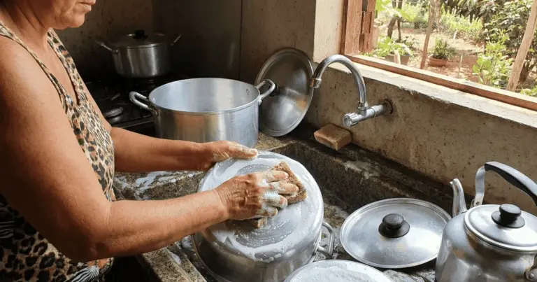 Dlaczego kostka szarego mydła radzi sobie z tłuszczem lepiej niż płyn i jak dzięki niej naczynia lśnią